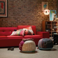 Vitra Bovist Pottery cuscino da pavimento sgabello ottomano sacco a pelo design classico NUOVO