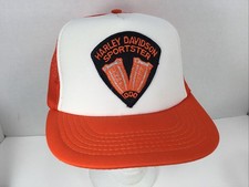 cappello harley-davidson sportster 1000 arancione camionista snapback vintage