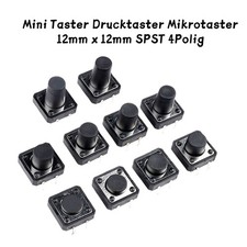 Mini pulsante 12 mm x 12 mm