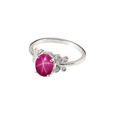 Anello zaffiro stella rosa
