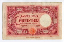 Banconota 500 Lire Barbetti  22 Luglio 1946 Repubblica Italiana 22/07/1946