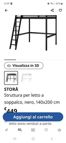 Letto soppalco ikea - a, usato
