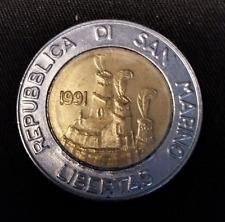 MONETA 500 LIRE REPUBBLICA DI SAN MARINO 1991N"TERRA OSPITALE"