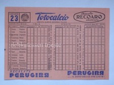 TOTOCALCIO SCHEDINA 1952