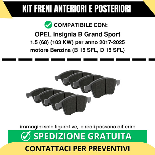 Pastiglie freno ant post - pastiglie,