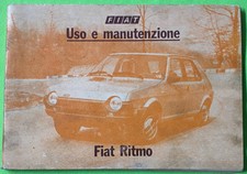 FIAT Ritmo  Anno 1980  Libretto Uso e Manutenzione ORIGINALE