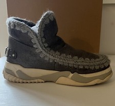 Stivaletto Donna Mou Eskimo Trainer Logo Rhinestone Leather Duiro