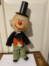 Rarissimo Pupazzo Clown di stoffa,Anni 70.Altezza 48 cm.Italiano