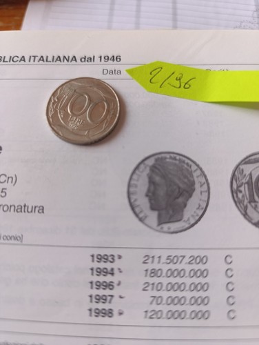 Moneta italia 100 lire - da,
