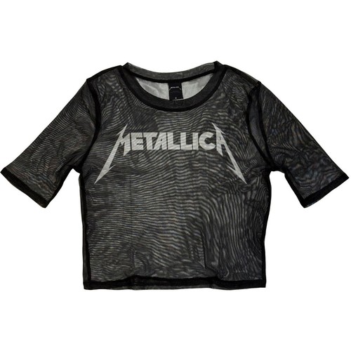 Metallica logo crop top - metallica,