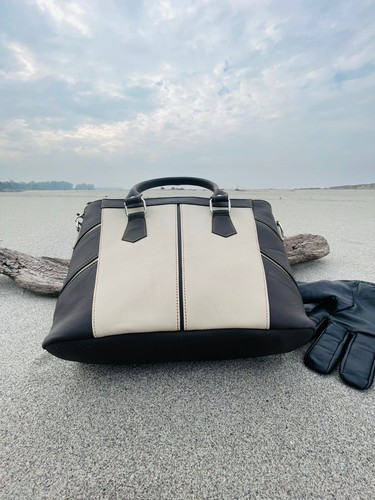 Borsa pelle con - con, manico
