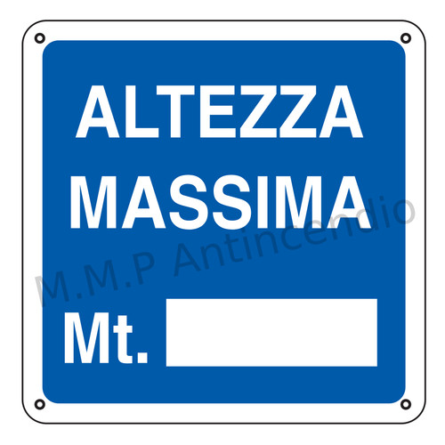 Cartello segnaletico altezza - cartello,