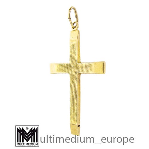 Ciondolo croce vintage oro