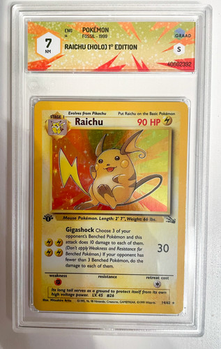 Raichu holo 1st edition - holo,