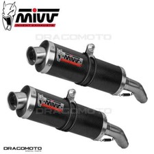 Scarico doppio SUZUKI DL V-STROM 1000 2004 2005 MIVV Oval Carbonio