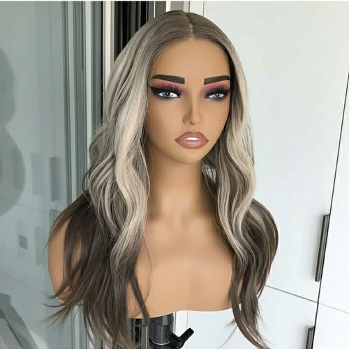 Brown blonde ombre wig - blonde,