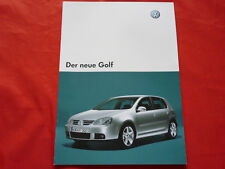 VW Golf V Trendline Comfortline Sportline prospetto brochure depliant dal 2003