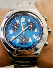 ?Orologio Swatch Irony YCS401G Secret Agent Blu Chrono Swiss Made????