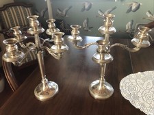 Candelabri Antichi Argento 800