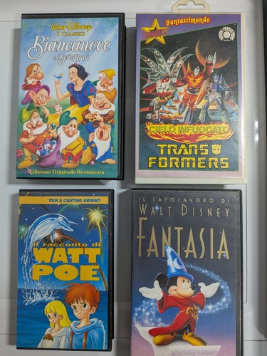 Lotto vhs cartoni animati - vhs,