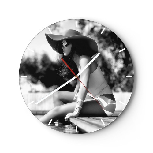 Orologio parete vetro - orologio, in