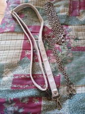 Lotto Tracolla Borsa Donna Vera Pelle Bovina Artigianale e 2 Catene Tracolla...