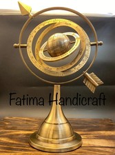 Globo inciso ottone antica sfera armillare con freccia astrolabio nautico regalo