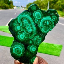 374G Malachite lucida naturale trasparente grappolo campione minerale grezzo