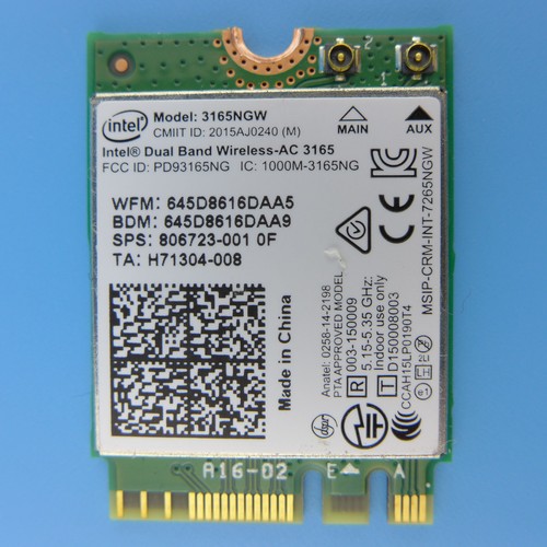 Modulo intel 3165ngw - wi-fi,