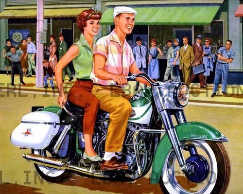 Poster 1960 harley - 1960, harley-davidson
