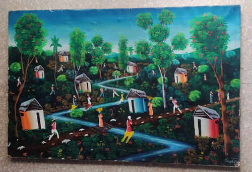 Dipinto olio tela - dipinto, haitiano