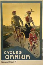 Poster Manifesto Locandina Pubblicità Stampa Vintage Biciclette Francesi Parigi