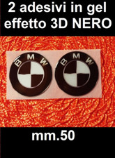 2 adesivi BMW GEL 50.mm Resinati morbidi scritta stemma logo 3D per Auto e Moto