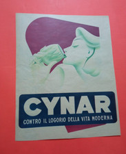 PUBBLICITA'  1952 2 CYNAR PEZZIOL CONTRO IL LOGORIO + BACCHETTA D'ORO MUSICA