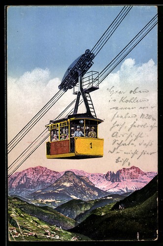Cartolina bolzano teleferica - cartolina,