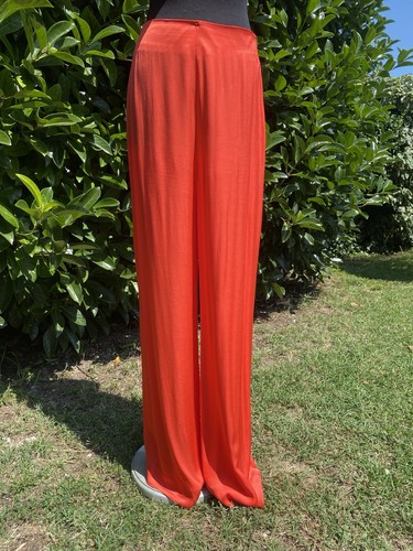 Zara pantaloni viscosa rosa - zara, in