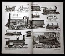 1897 OLD LITHOGRAPH: ANTIQUE
