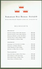 Weinkarte Restaurant Drei