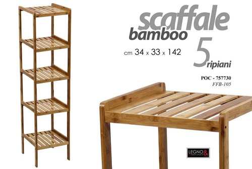 Scaffale legno naturale - scaffale,