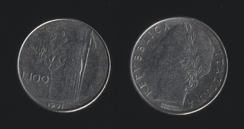 100 lire 1991 minerva italia - 1991,