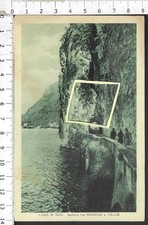 LAGO D'ISEO BRESCIA GALLERIE TRA MARONE E VELLO_CARTOLINA VG 1932