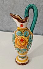 Piccolo Vaso in Ceramica Dipinto a Mano Deruta Santucci Vintage