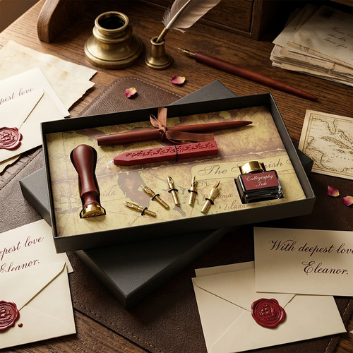 Set calligrafia vintage - set, |