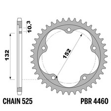 MV AGUSTA F3 800RR 800 2013-2021 corona PBR passo 525 41 Denti Acciaio Temperato