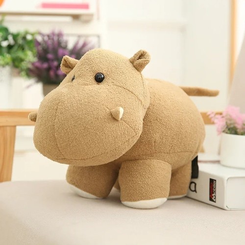 Peluche ippopotamo marrone - ippopotamo,