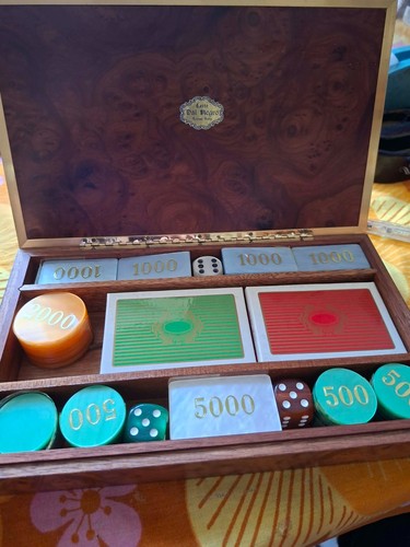 Set scatola legno - scatola, carte