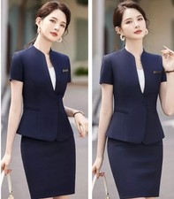 Set Gonna Tubino Blu Elegante