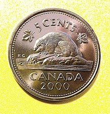 2000-P Canadian 5 Cents -