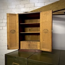 Rare Vintage Cigar Cabinet With key. De Partagas y ca. Flor de Tabacos, Habana 