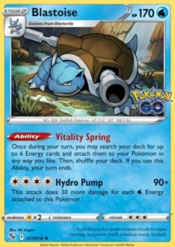 Pokemon carta blastoise - carta,